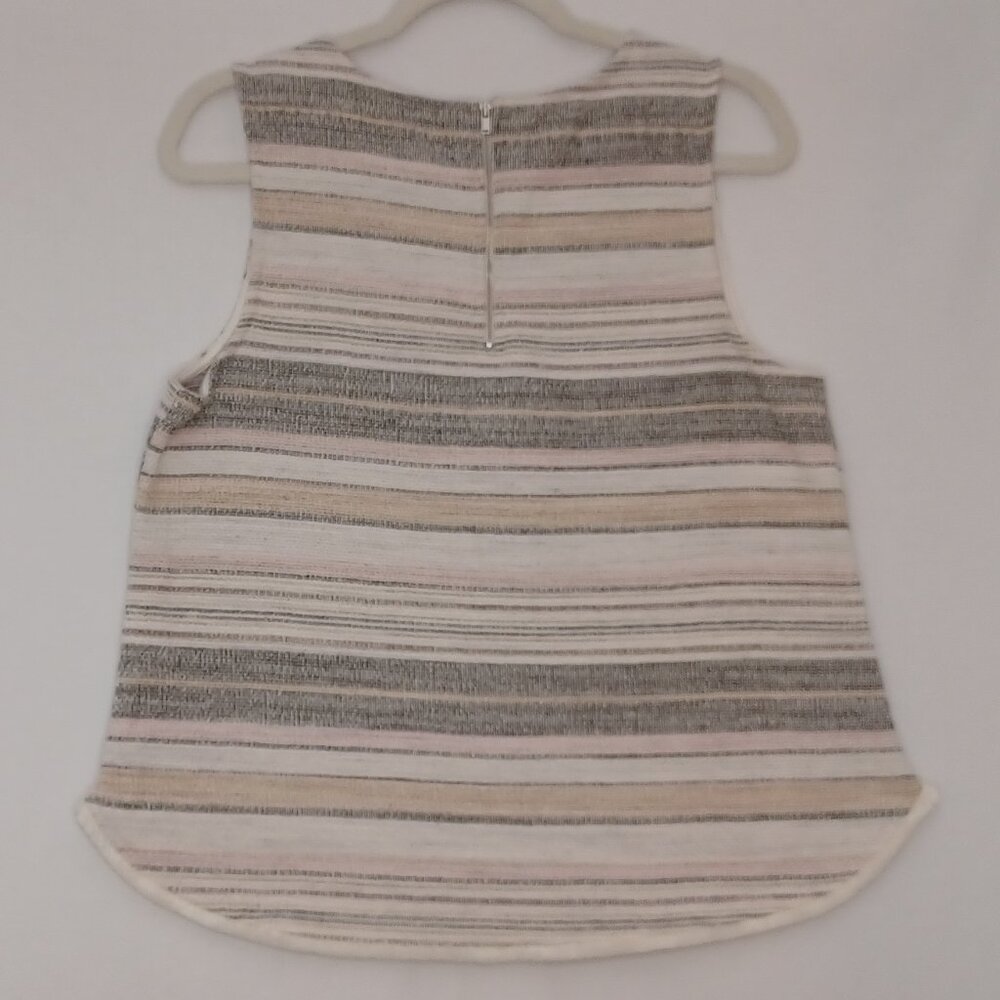 Women's W5 Earth Tone Striped Tank Top Size Large - Picture 2 of 6